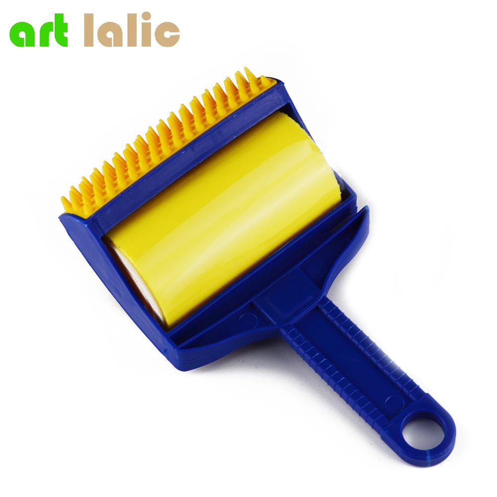 2Pcs/ Set Reusable Sticky Tool Picker Cleaner Lint Roller Pet Hair Remover Brush Clothing Carpet Furniture - The Happy Pet Store