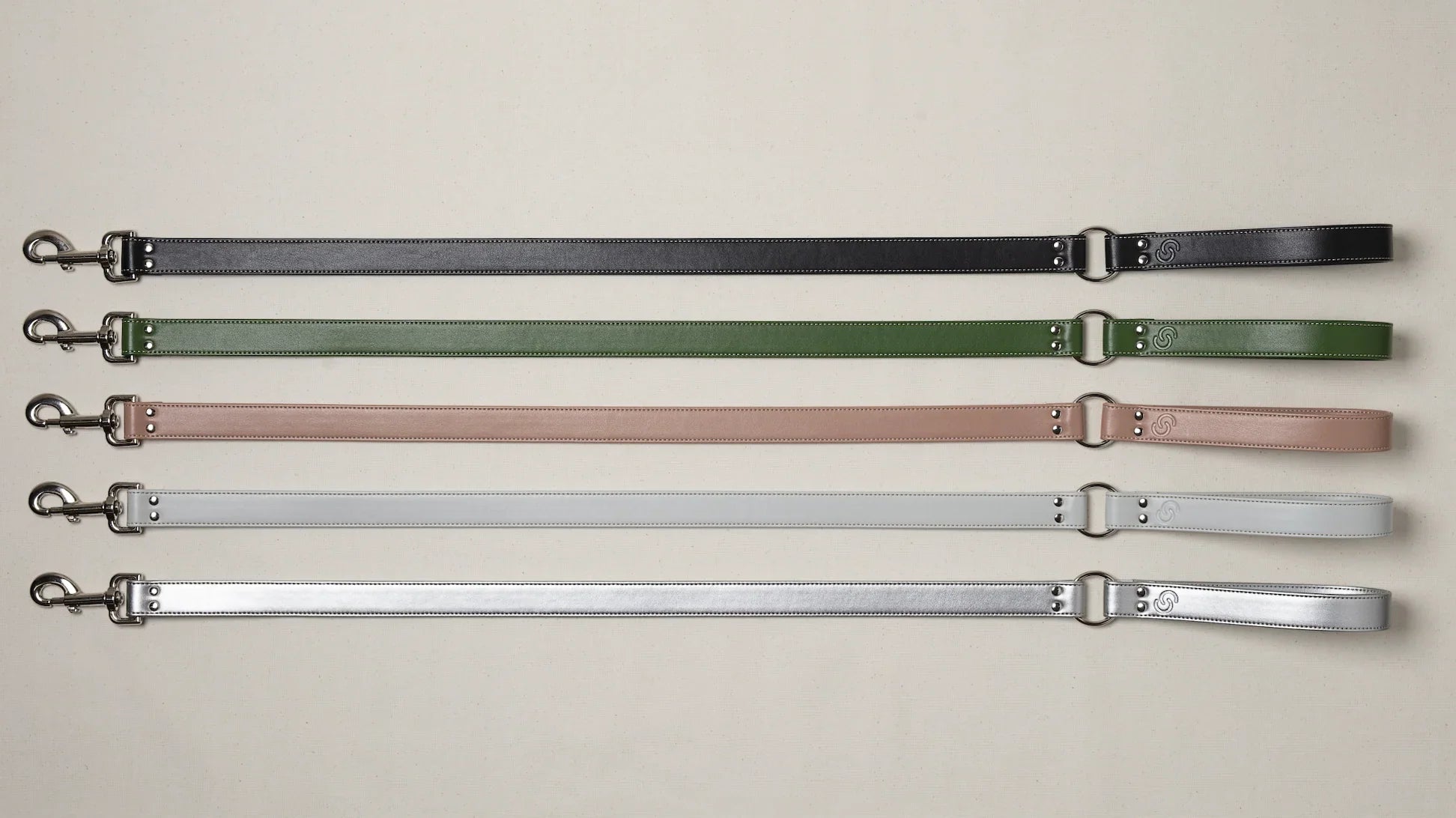 Black apple leather lead - The Happy Pet Store