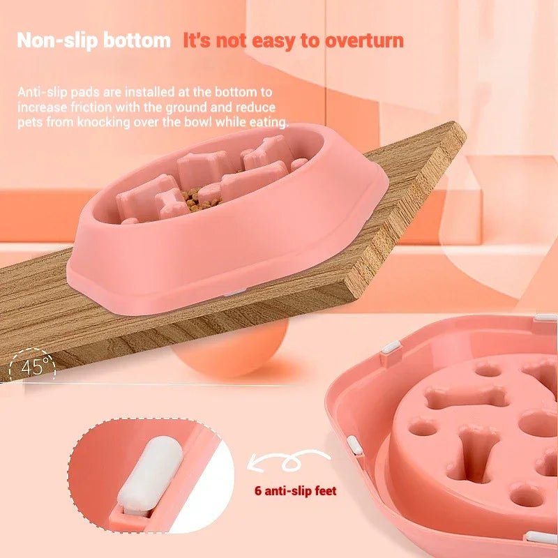 Dog Bowls Slow Feeder 1.5 Cups Slow Feeding Small Medium Breed Puppy Bowl for Fast Eater Dog Dishes to Slow Down Eating Maze - The Happy Pet Store