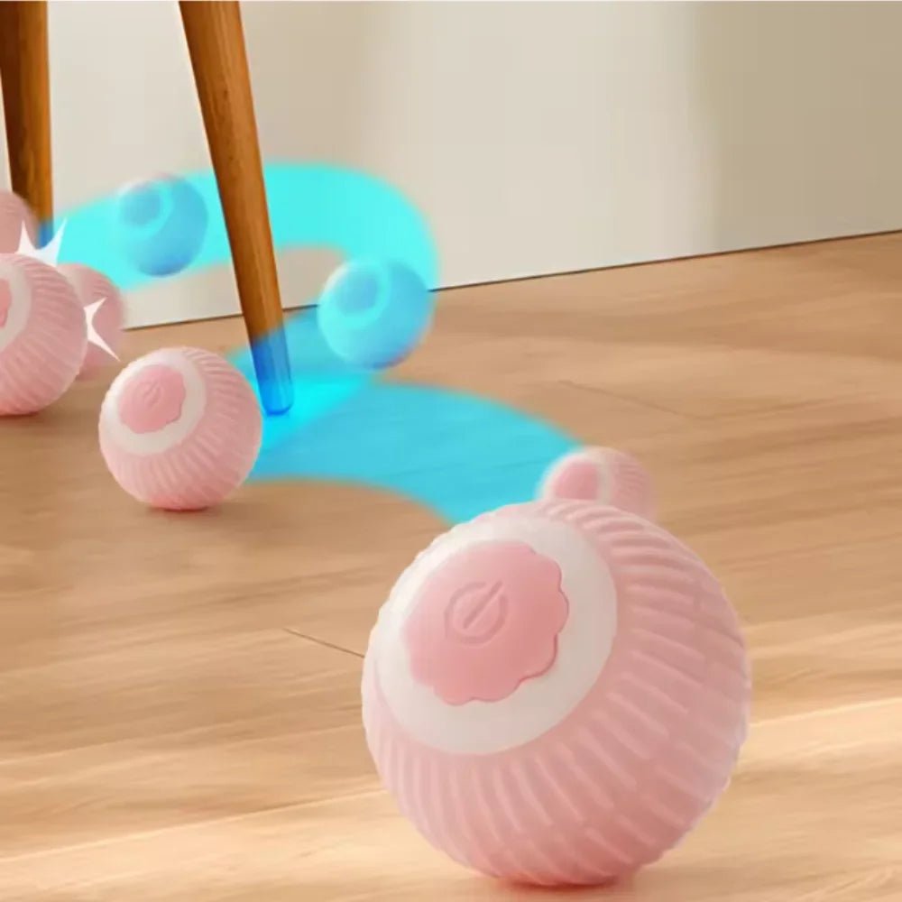 Electric Cat Ball Toys Automatic Rolling Smart Cat Toys Interactive for Cats Training Self - moving Kitten Toys for Indoor Playing - The Happy Pet Store
