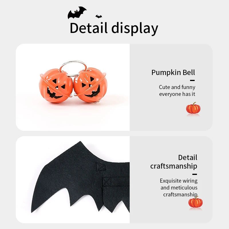 Fashion Cat Clothes Bat Wings Funny Dog Costume Artificial Wing Pet Cosplay Prop Halloween Christmas Cat Costume Pet Products - The Happy Pet Store