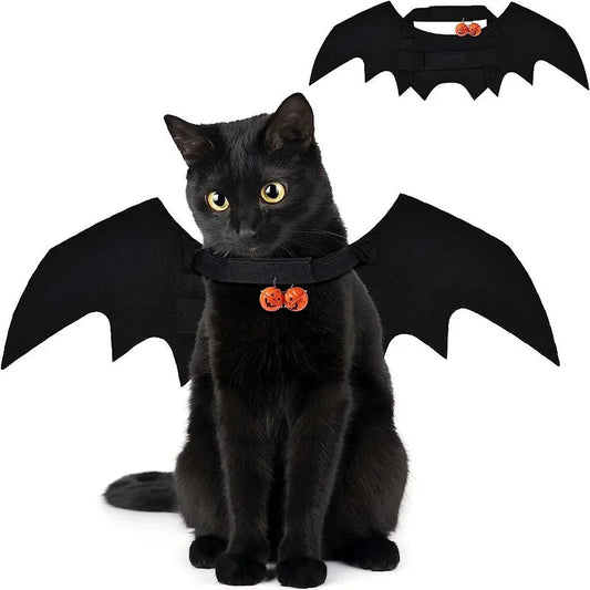 Fashion Cat Clothes Bat Wings Funny Dog Costume Artificial Wing Pet Cosplay Prop Halloween Christmas Cat Costume Pet Products - The Happy Pet Store