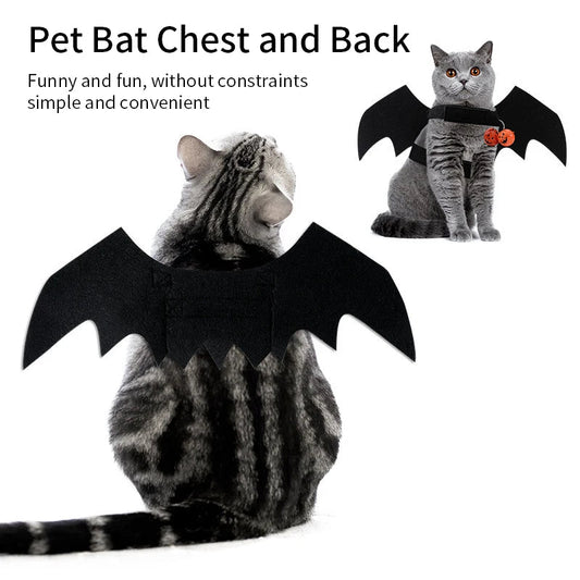Fashion Cat Clothes Bat Wings Funny Dog Costume Artificial Wing Pet Cosplay Prop Halloween Christmas Cat Costume Pet Products - The Happy Pet Store