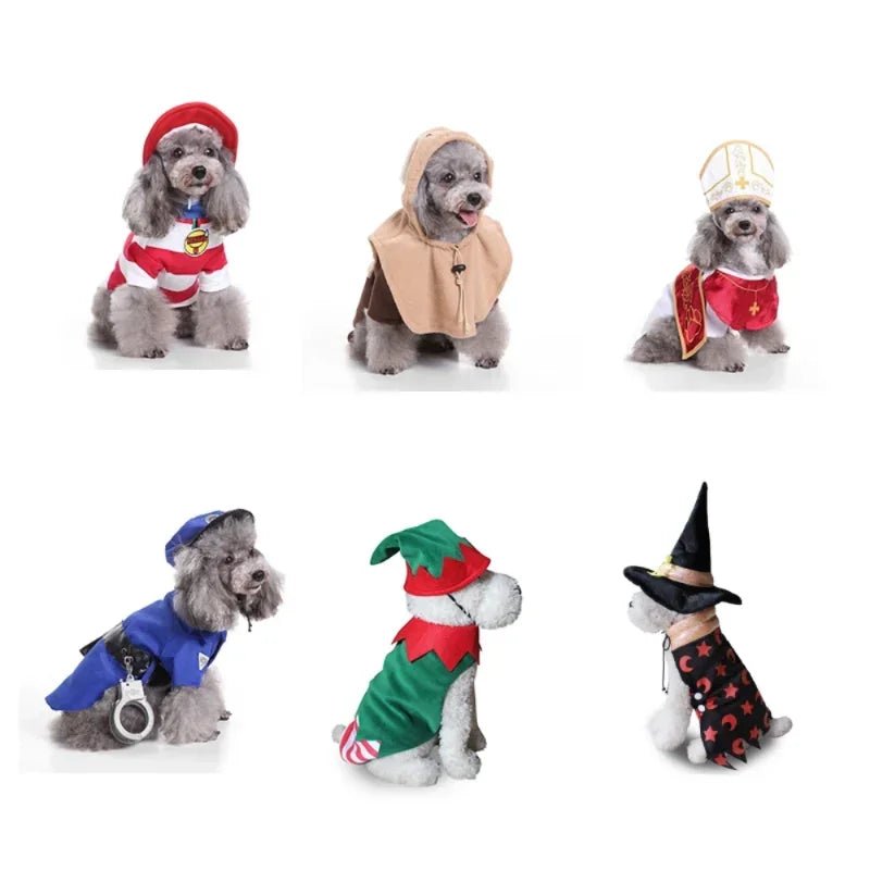 Funny Halloween Dog Costume Clothes for Small Dog Clothing Pet Dress Up Outfit Cosplay Dog Costume Party Carnival Disfraz Perro - The Happy Pet Store