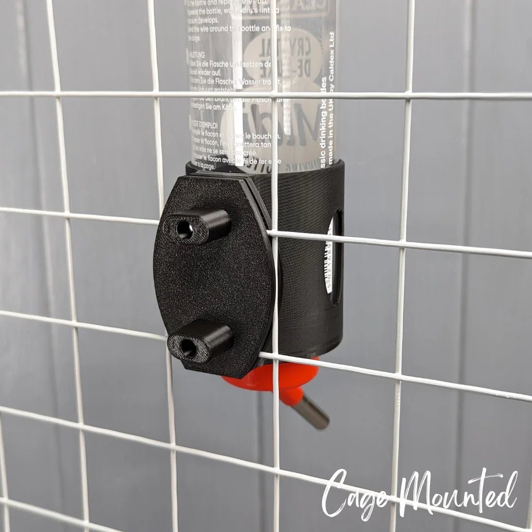 Guinea Pig & Rabbit Water Bottle Holder - Jet Black - The Happy Pet Store