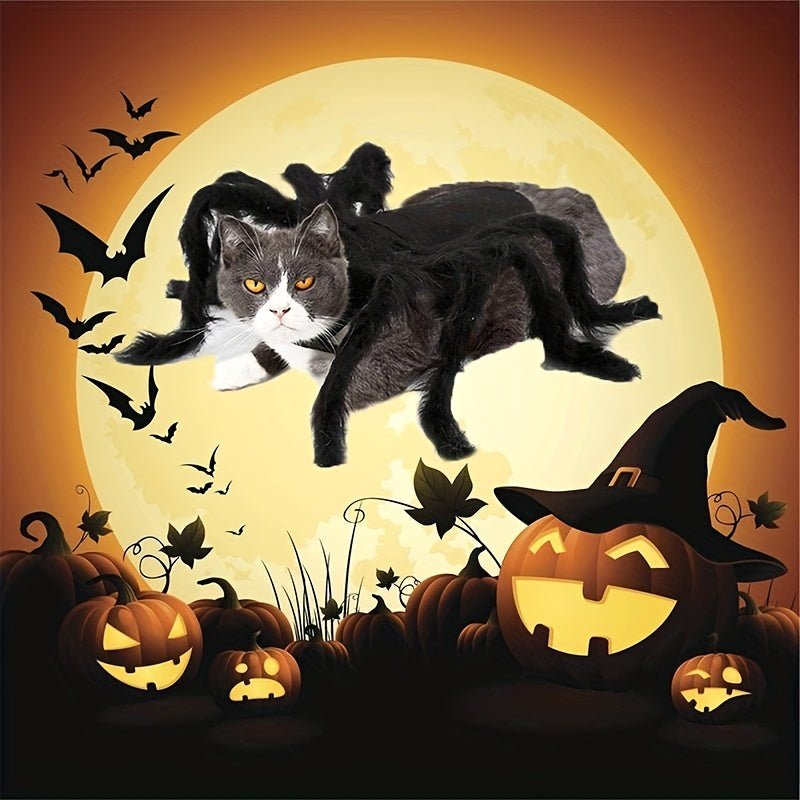 Halloween Spider Costume for Cats and Small/Medium Dogs - Fun and Festive Pet Dress Up - The Happy Pet Store