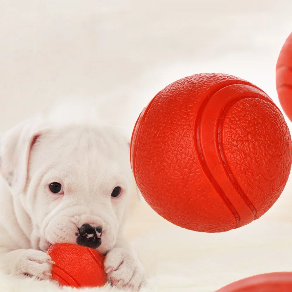 HOOPET Dog Toy Rubber Ball Bite - resistant Ball Toy for Dogs Puppy Teddy Pitbull Red Color Solid Ball S - XL Pet Supplies - The Happy Pet Store