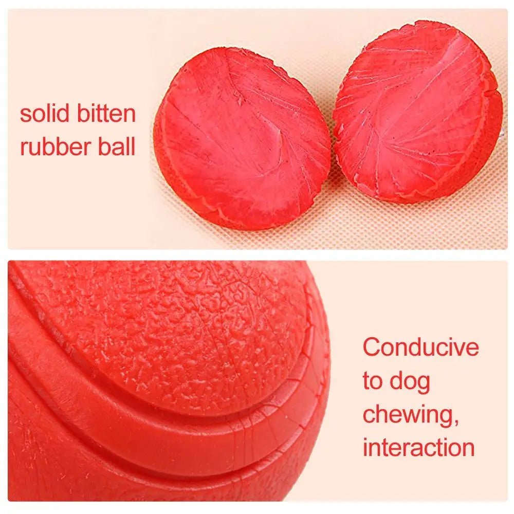 HOOPET Dog Toy Rubber Ball Bite - resistant Ball Toy for Dogs Puppy Teddy Pitbull Red Color Solid Ball S - XL Pet Supplies - The Happy Pet Store