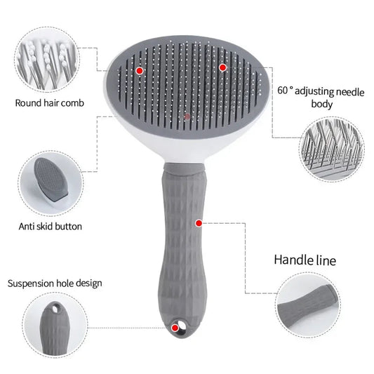 Pet for dog combing special comb long - haired dog to remove floating hair needle comb pet dog combing brush pet supplies - The Happy Pet Store
