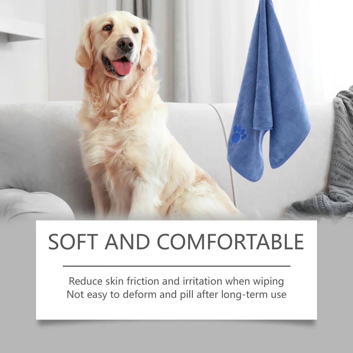 Pet Grooming Towel Accelerate the Evaporation and Drying of Surface Moisture Quickly Absorb Moisture From Pet Hair - The Happy Pet Store