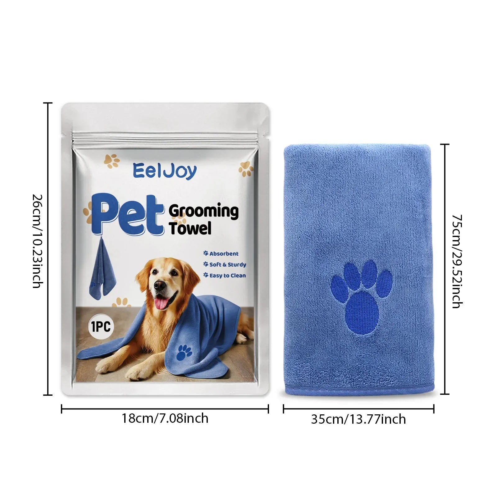 Pet Grooming Towel Accelerate the Evaporation and Drying of Surface Moisture Quickly Absorb Moisture From Pet Hair - The Happy Pet Store