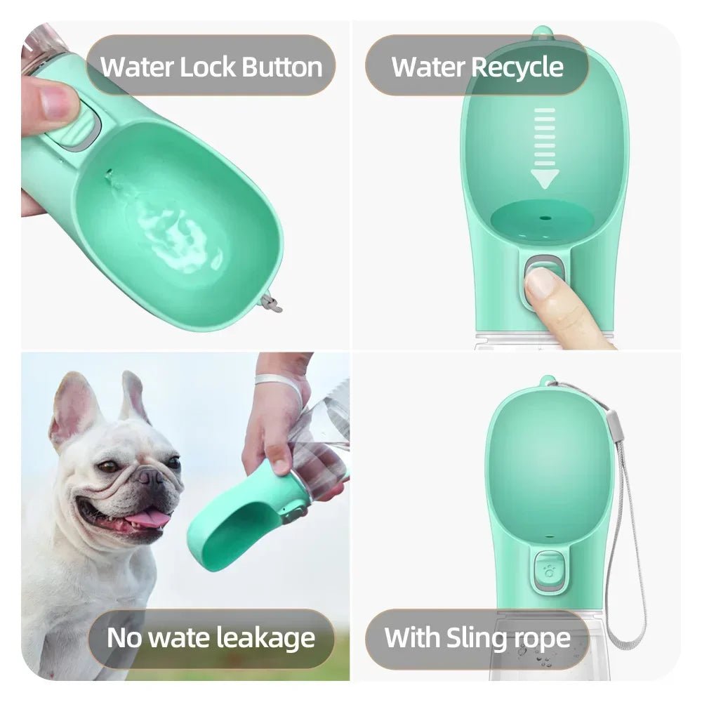 Portable Dog Water Bottle For Small Large Dogs Cat Outdoor Leakproof Walking Drinking Bowls Chihuahua French Bulldog Supplies - The Happy Pet Store