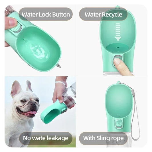 Portable Dog Water Bottle For Small Large Dogs Cat Outdoor Leakproof Walking Drinking Bowls Chihuahua French Bulldog Supplies - The Happy Pet Store