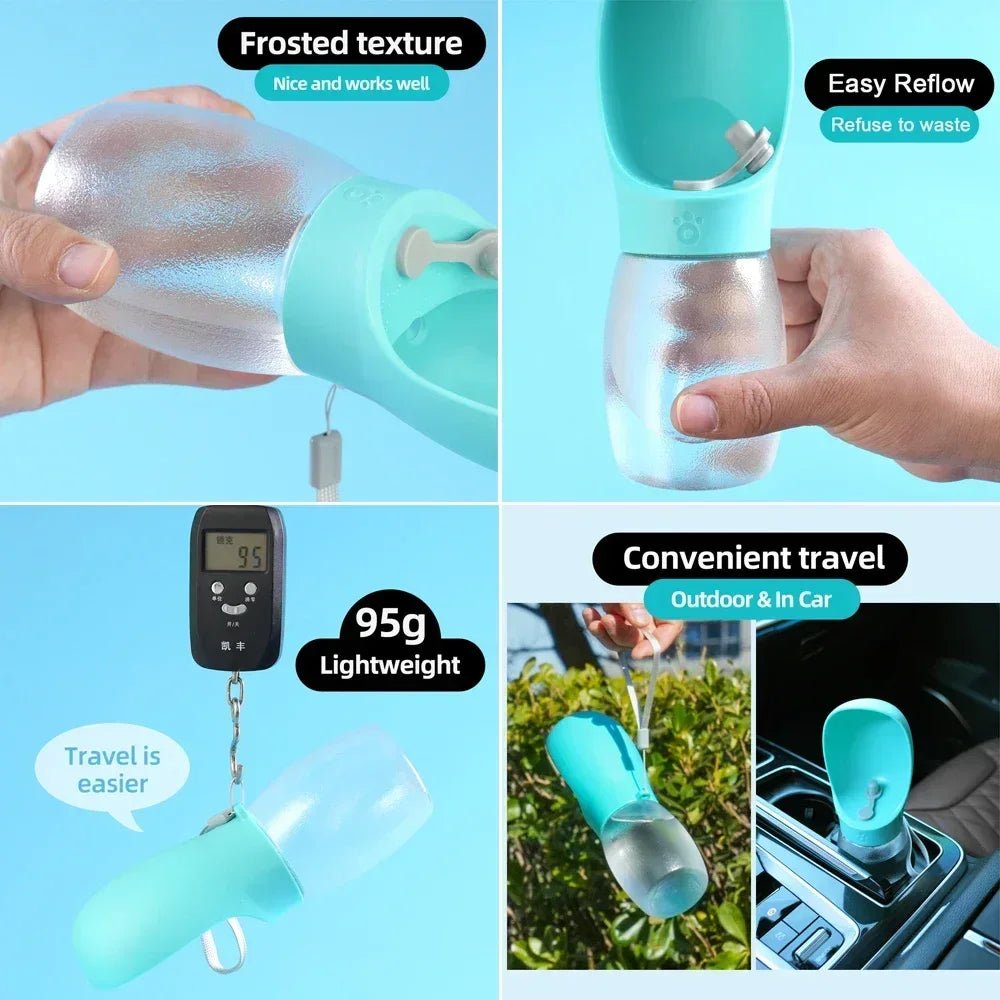 Portable Pet Dog Water Bottle Hiking Outdoor Leakproof Puppy Drinking Bowls for Small Medium Large Dogs Cats Chihuahua Supplies - The Happy Pet Store