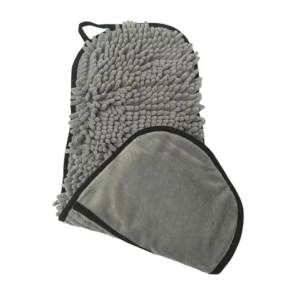 Portable Plug - in No Dirty Hands Dog Cat Blanket Absorbent Quick Drying Chenille Towel Pet Bath Cleaning Supplies Dog Accessories - The Happy Pet Store