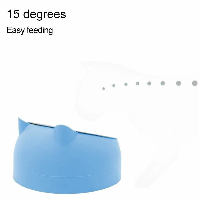 Stainless Steel Cat Feeder Bowl - Blue | The Happy Pet Store - The Happy Pet Store