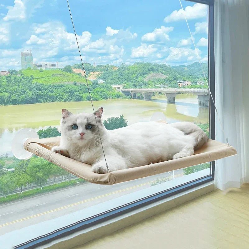 Ultra - Soft Cat Window Hammock Bed - Cozy Cloud - Like Perch for Feline Naptime - Securely Mounted, Perfect Space - Saving - The Happy Pet Store