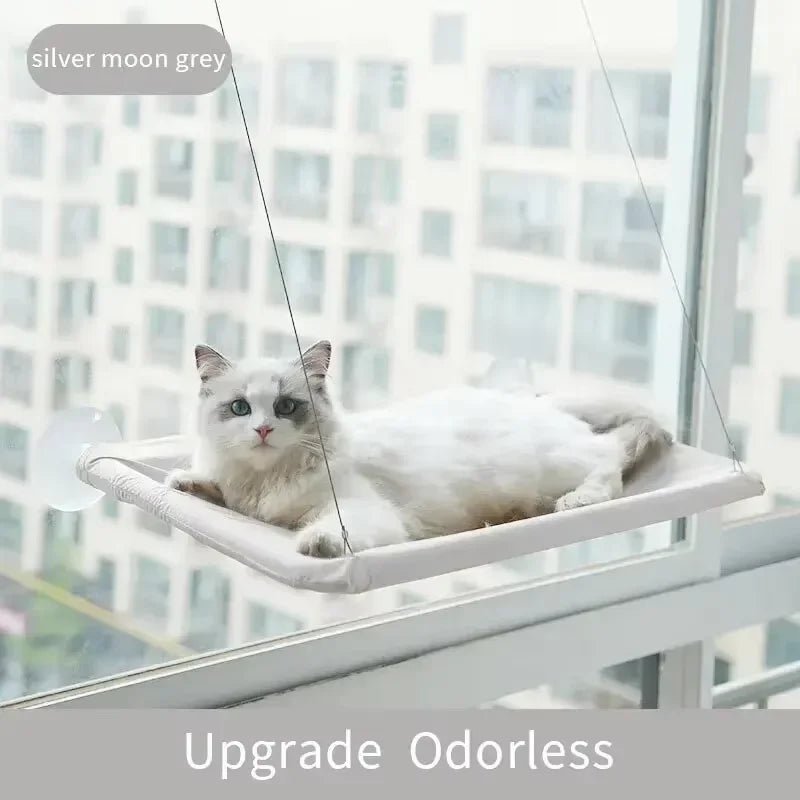 Ultra - Soft Cat Window Hammock Bed - Cozy Cloud - Like Perch for Feline Naptime - Securely Mounted, Perfect Space - Saving - The Happy Pet Store
