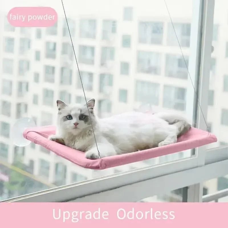Ultra - Soft Cat Window Hammock Bed - Cozy Cloud - Like Perch for Feline Naptime - Securely Mounted, Perfect Space - Saving - The Happy Pet Store