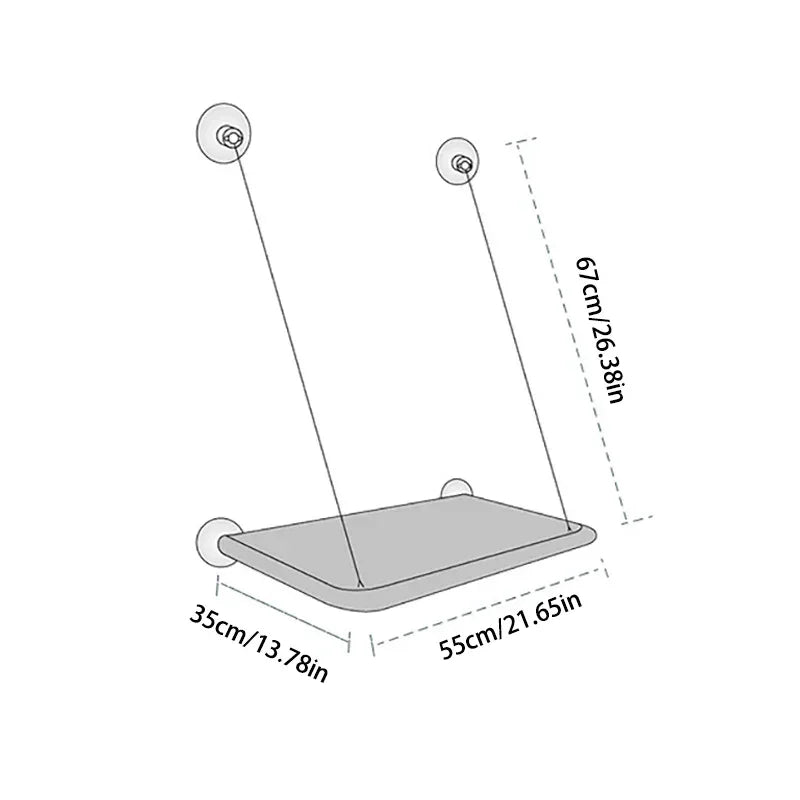 Ultra - Soft Cat Window Hammock Bed - Cozy Cloud - Like Perch for Feline Naptime - Securely Mounted, Perfect Space - Saving - The Happy Pet Store