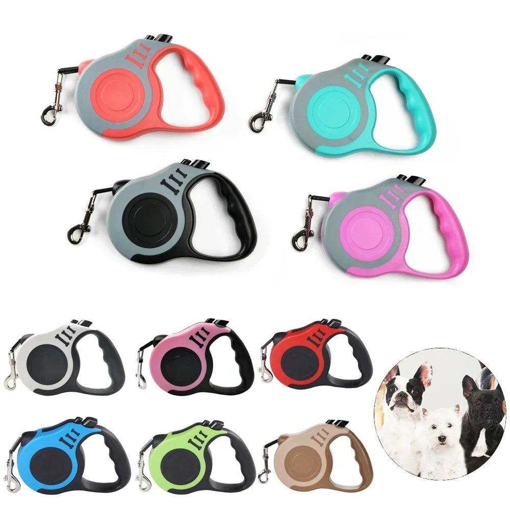 3m 5m Dog Leash Strong Nylon Puppy Lead For Small Medium Large Dogs Cats Automatic Retractable Durable Yorkshire Pet Supplies - The Happy Pet Store