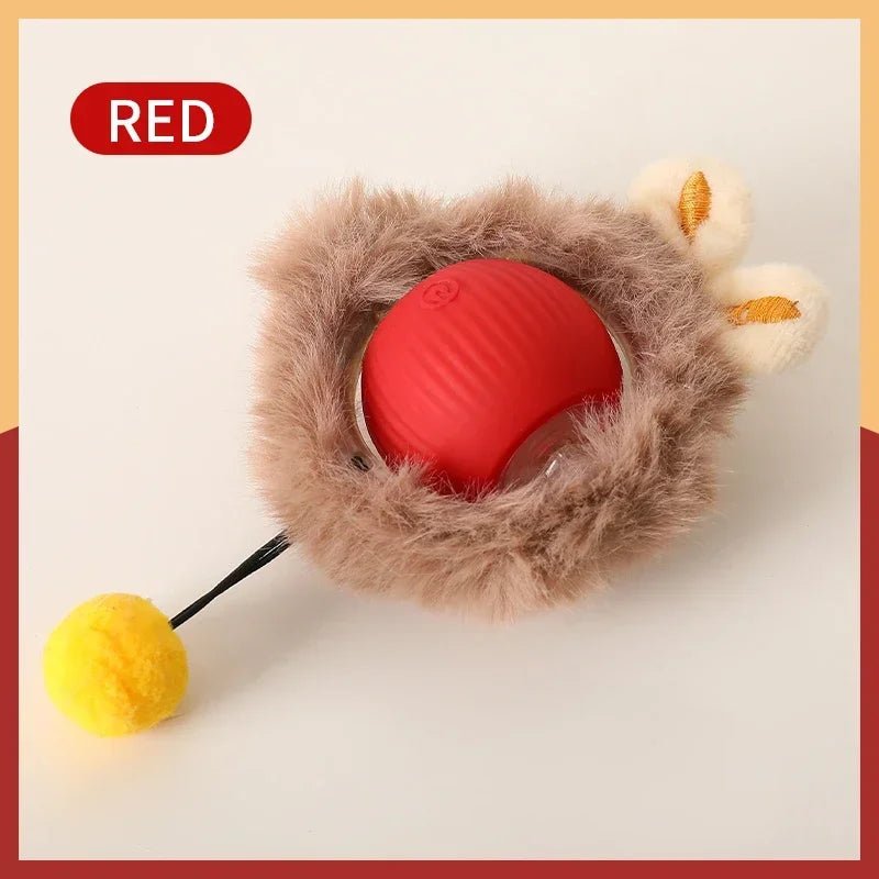 Cat Interactive ball Toy, Automatic Rolling Ball with Tail, Rechargeable Smart Pet Interactive Toy, Intelligent toy for Cat - The Happy Pet Store