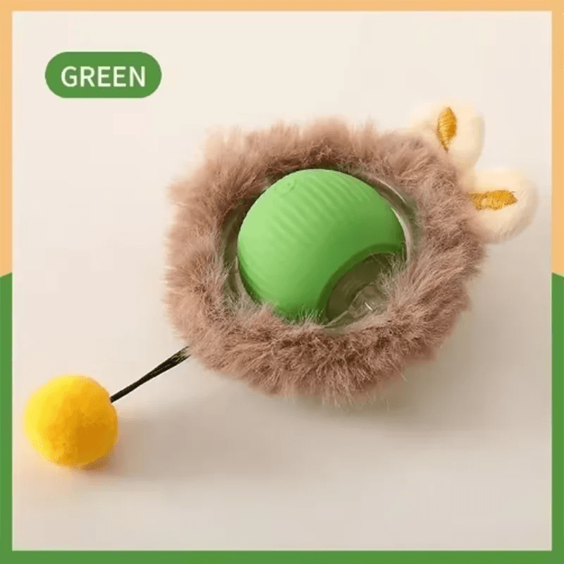 Cat Interactive ball Toy, Automatic Rolling Ball with Tail, Rechargeable Smart Pet Interactive Toy, Intelligent toy for Cat - The Happy Pet Store