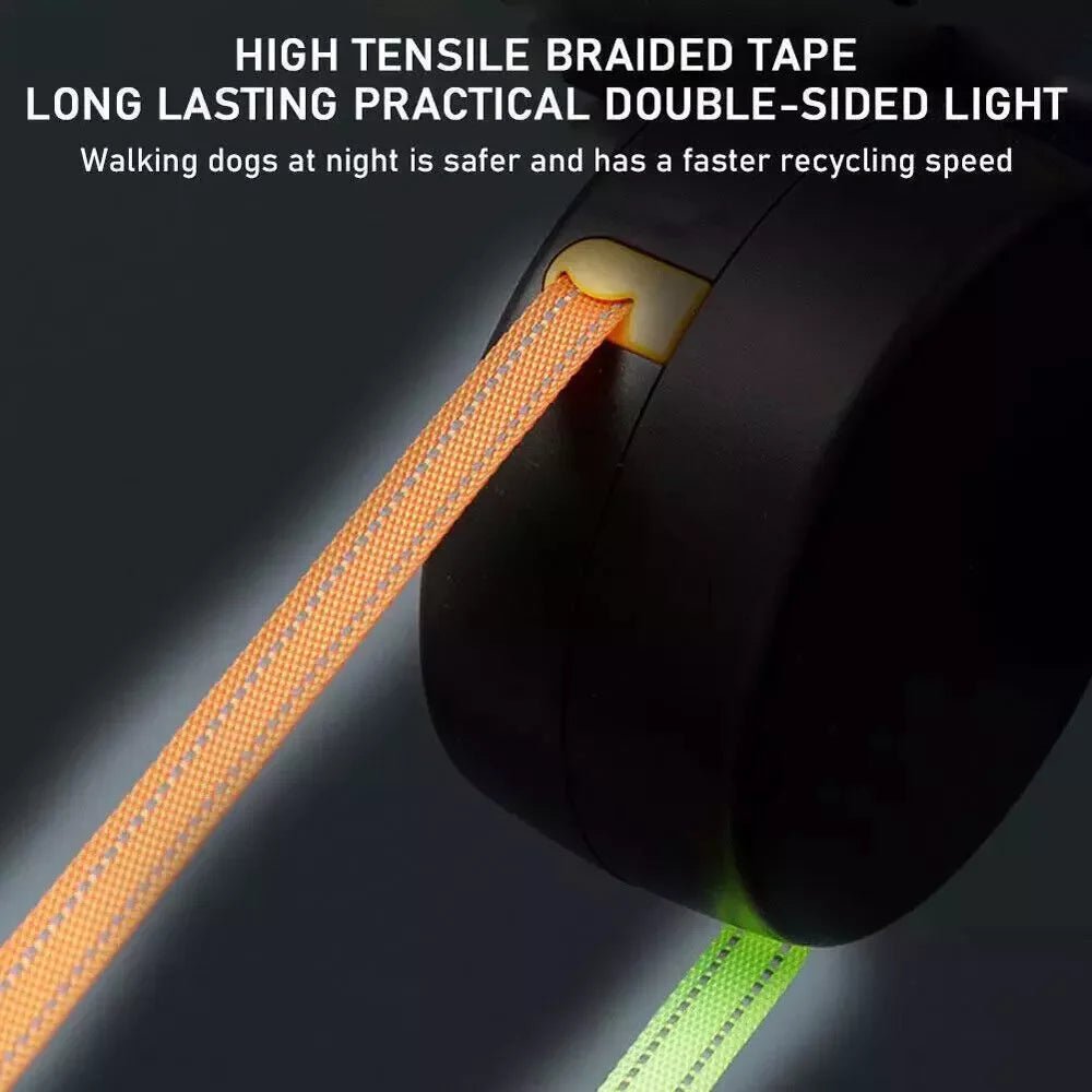 Dual Pet Leash Retractable Reflective Lead 360 Swivel Double Dog Walking Leash - The Happy Pet Store