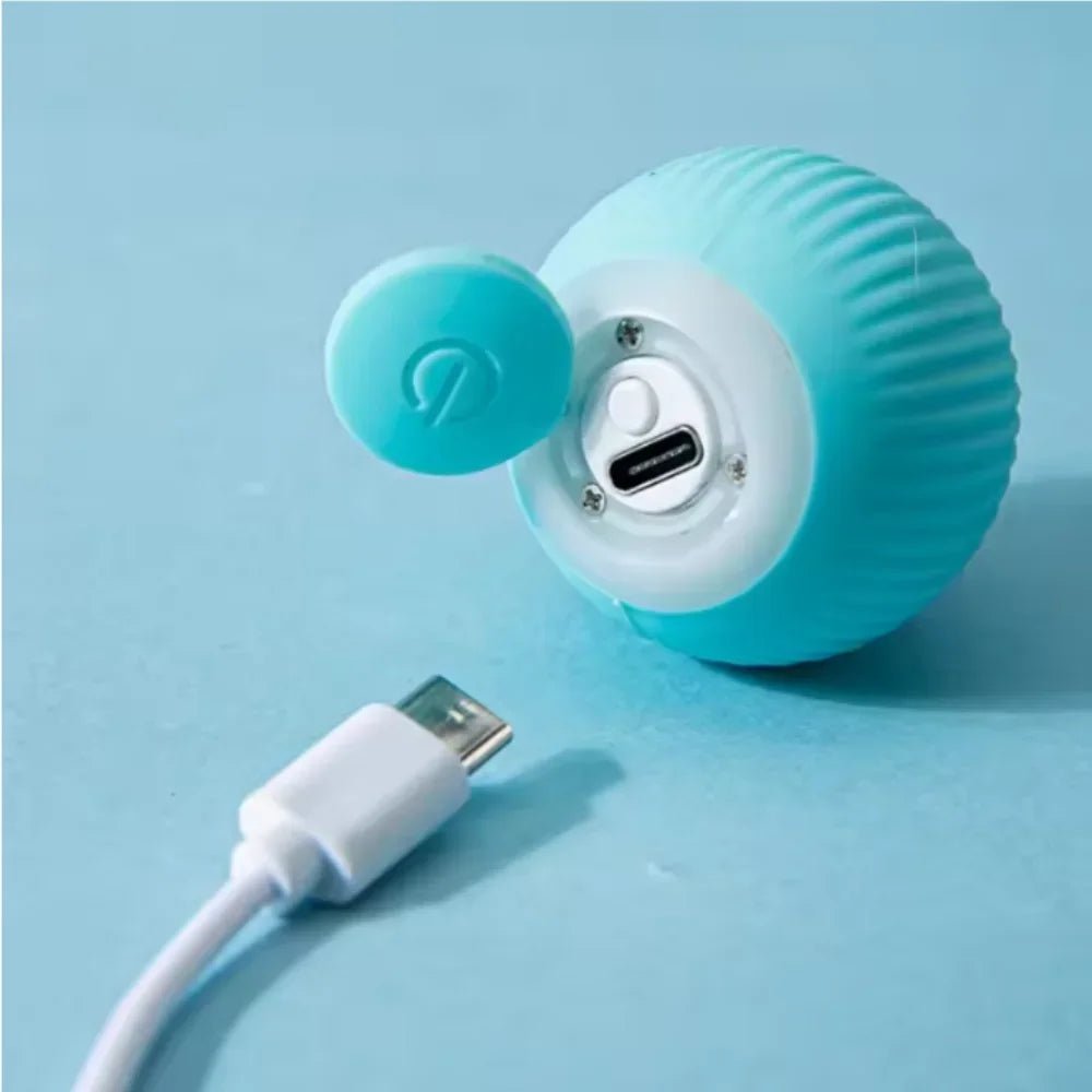 Electric Cat Ball Toys Automatic Rolling Smart Cat Toys Interactive for Cats Training Self - moving Kitten Toys for Indoor Playing - The Happy Pet Store