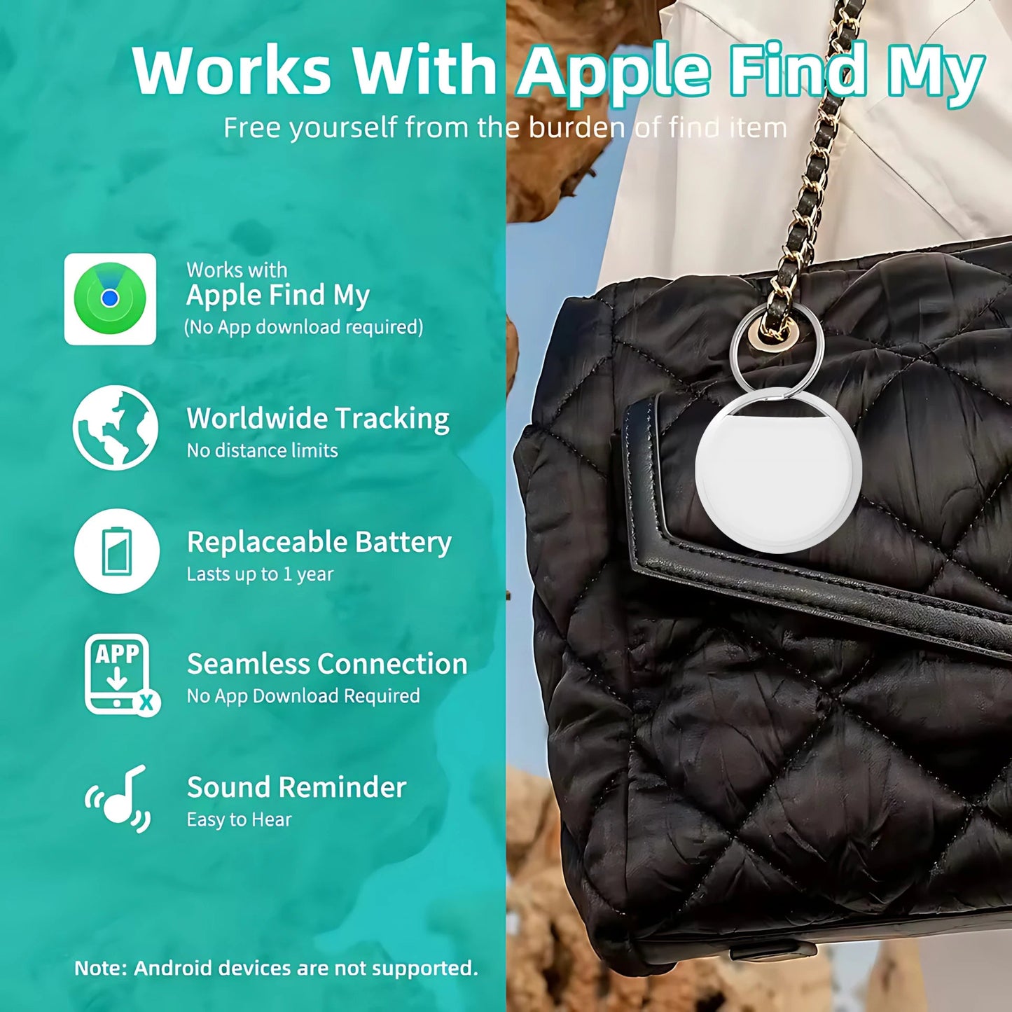 GPS Smart Tracker Mini Tag For IOS iPhone Find My APP ITag Anti Lost Reminder Device MFI Rated Locator Car Key Pet Kids Finder - The Happy Pet Store