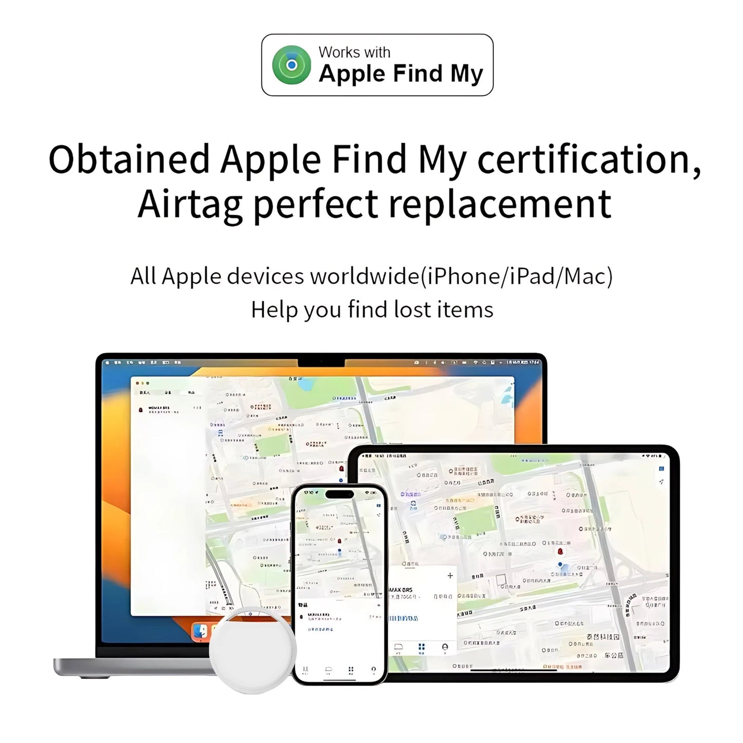 GPS Smart Tracker Mini Tag For IOS iPhone Find My APP ITag Anti Lost Reminder Device MFI Rated Locator Car Key Pet Kids Finder - The Happy Pet Store