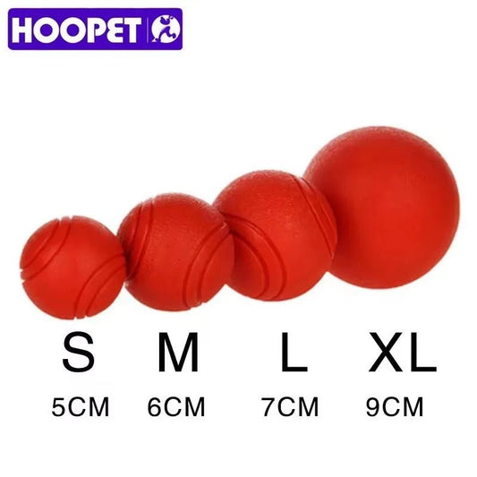 HOOPET Dog Toy Rubber Ball Bite - resistant Ball Toy for Dogs Puppy Teddy Pitbull Red Color Solid Ball S - XL Pet Supplies - The Happy Pet Store