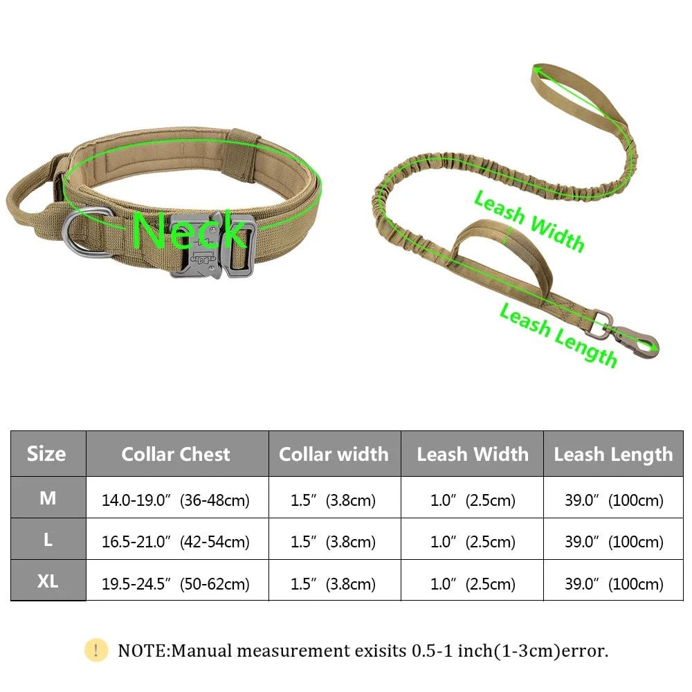 Military Tactical Dog Collar & Leash - The Happy Pet Store
