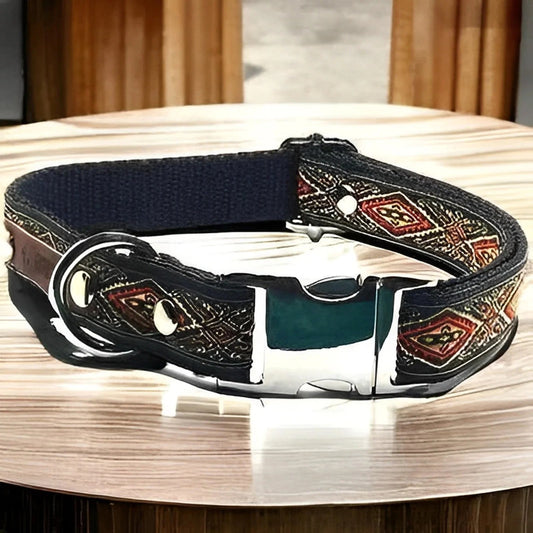 Personalised Embossed Cotton Dog Collar - The Happy Pet Store