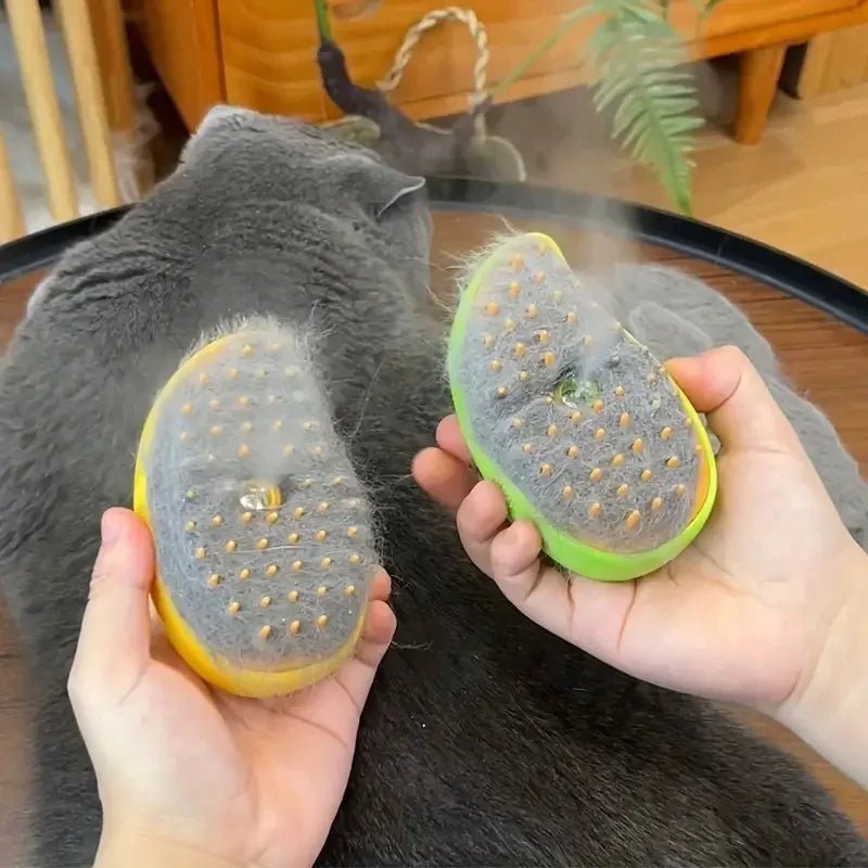 Steamy Dog Brush Electric Spray Cat Hair Brush 3 In1 Dog Steamer Brush for Massage Pet Grooming Removing Tangled and Loose Hair - The Happy Pet Store