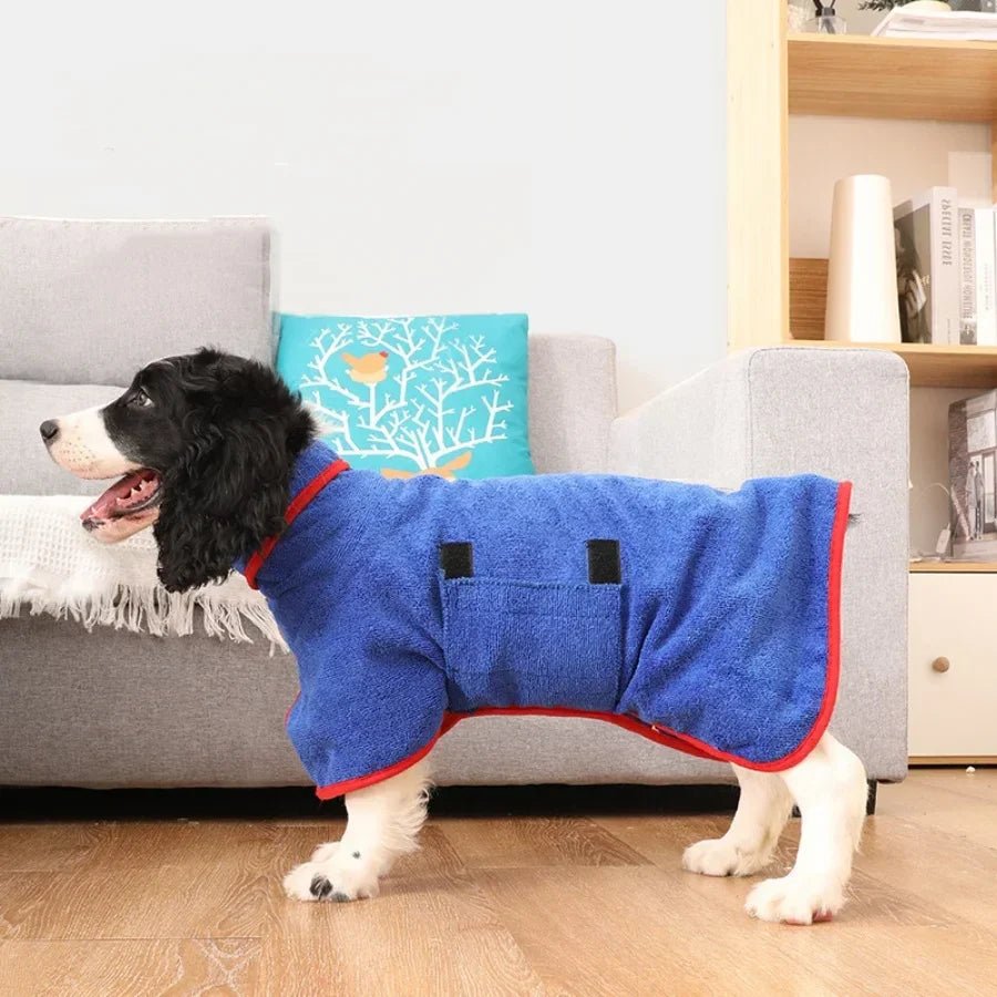 Super absorbent dog bathrobe - Quick - drying pet towel pack, suitable for small/large dogs and cats, full - body coverage, comforta - The Happy Pet Store