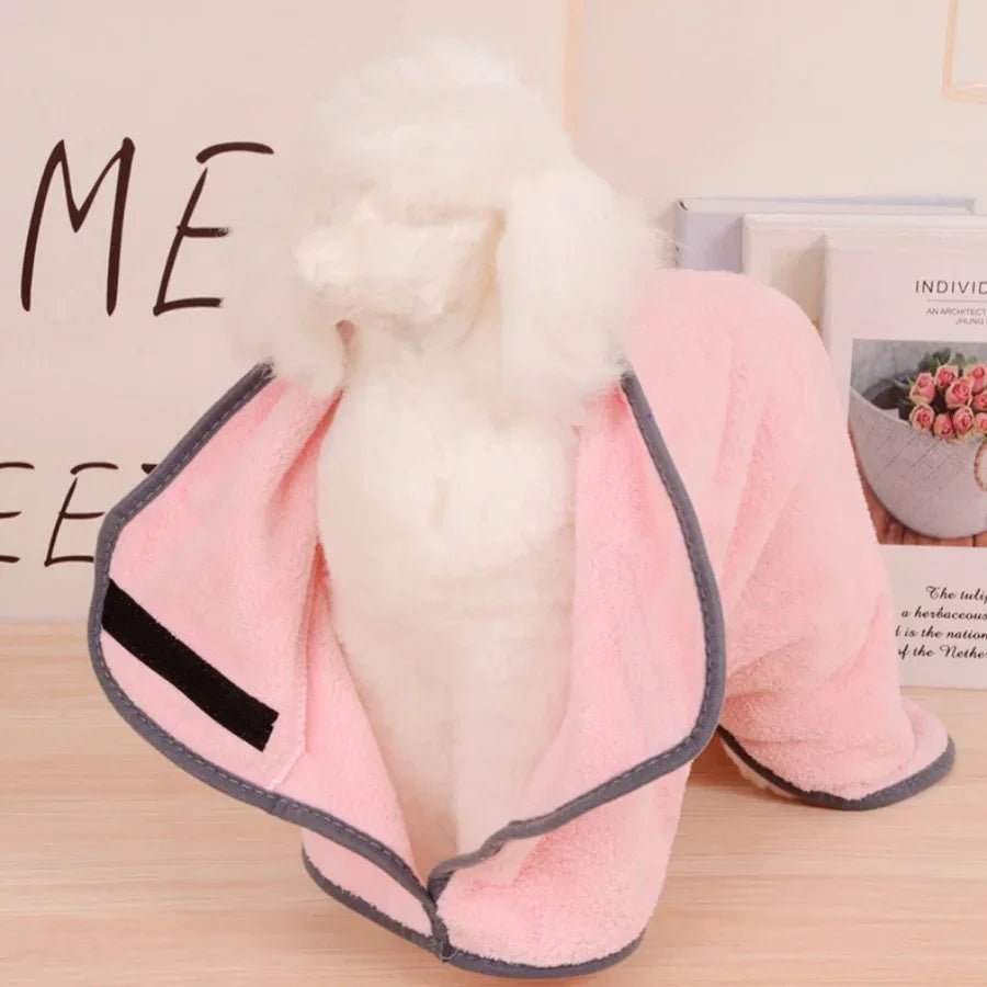 Super absorbent dog bathrobe - Quick - drying pet towel pack, suitable for small/large dogs and cats, full - body coverage, comforta - The Happy Pet Store