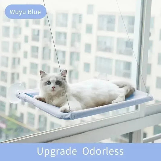 Ultra - Soft Cat Window Hammock Bed - Cozy Cloud - Like Perch for Feline Naptime - Securely Mounted, Perfect Space - Saving - The Happy Pet Store